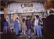  ?? Getty Images file photo ?? New York’s CBGB nightclub was the place to see punk bands early in their careers.