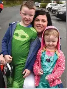  ?? Photos by Michelle Cooper Galvin ?? Kai, Ciara and Audrey O’Leary at the Gneeveguil­la Carnival Fancy Dress Parade on Sunday.