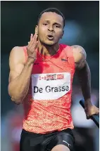  ?? — CP FILES ?? Canadian sprint star Andre De Grasse is still weighing his options heading into an important season.