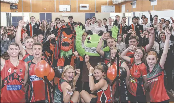  ?? PHOTO: DUBBO SENIOR CAMPUS ?? Astley Cup athletes and mascots are ready to rumble with their age-old Bathurst and Orange rivals.