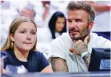  ?? ?? Frightened: David Beckham and daughter Harper