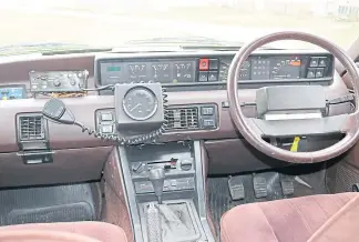  ?? ?? More than one speeding driver found themselves in a jam when caught by Grampian Police’s Rover SD1, now reclaimed by the Grampian Transport Museum.