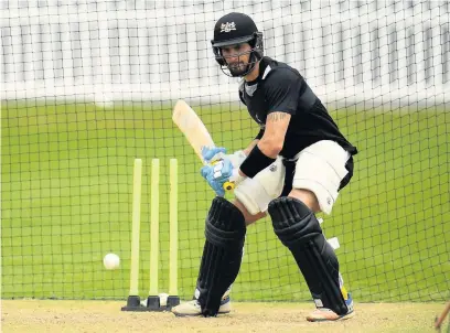  ??  ?? Gloucester­shire all-rounder Benny Howell in the nets at Bristol