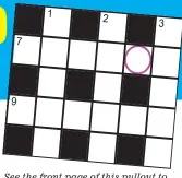  ??  ?? See the front page of this pullout to complete the General Knowledge crossword and reveal today’s letter