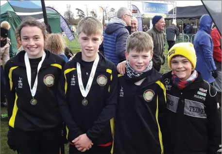  ??  ?? Dunleer quartet (l to r) Erinn Leavy, James Russell, Matthew Mc Entee and Ciarán Russell at the All-Irelands in Abbotstown.