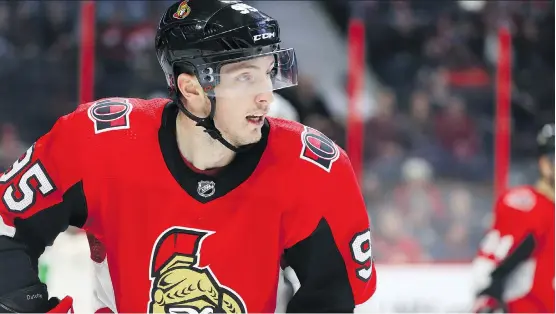  ?? JEAN LEVAC ?? Ottawa Senators centre Matt Duchene becomes an unrestrict­ed free agent on July 1 and along with forward Mark Stone could be a crucial trade chip at the deadline.