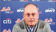  ?? New York Mets via Associated Press ?? Greenwich resident Steve Cohen, owner of the New York Mets, in a Zoom call on Tuesday.