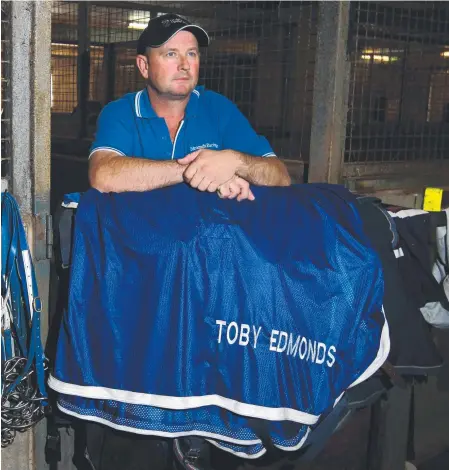  ?? Picture: DAVID CLARK ?? Trainer Toby Edmonds back in 2012 when he was trying to re-establish his career.