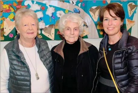  ??  ?? Pam Cleary, Sylvia Evans and Zoe Woodward at Delgany Dramatic Society’s production of Before Dawn by Terence Rattigan.