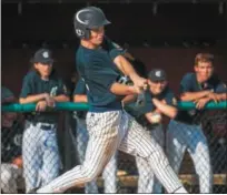  ?? ADRIANNA LYNCH — FOR DIGITAL FIRST MEDIA ?? Chadwick’s Chris Faunce at bat during against JP Mascaro Wednesday.