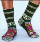  ?? Contribute­d ?? A pair of Fazl Socks knitted by women in India. Since its inception a year and a half ago, Fazl Socks has gone from employing 50 Indian women to more than 500.