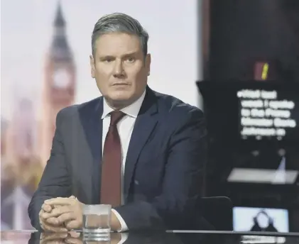  ??  ?? 0 Labour Party leader Keir Starmer appearing on the BBC’S Andrew Marr Show