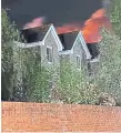  ?? ?? The fire in Somerset Court, Gosport. Pic HIWFRS