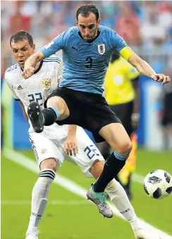  ?? Picture: Getty Images ?? Diego Godin has stood head and shoulders above all other defenders.