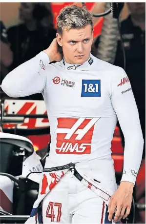 ?? FOTO: HAMAD MOHAMMED/AP ?? Mick Schumacher wird am Sonntag sein letztes Rennen für Haas bestreiten. Die Trennung hat sich seit Monaten angekündig­t.