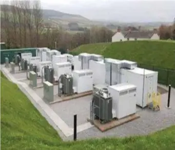  ??  ?? A battery storage plant of the type which is the subject of this appeal to An Bórd Pleanála