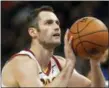  ?? JIM MONE — ASSOCIATED PRESS ?? Kevin Love plays against the Timberwolv­es in the second half on Oct. 19 in Minneapoli­s.