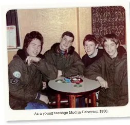  ??  ?? 1980. As ayoung teenage Mod in Calverton Waiting at Dover en route to Germany in 1981.