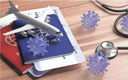  ?? RAWF8/GETTY IMAGES ?? Having all your travel documents in order – including proof of vaccinatio­n and/or COVID tests performed within the prescribed window – can help lower your stress level.