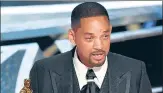  ?? AFP ?? Will Smith accepts the Oscar for Best Actor.