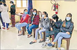  ?? PTI PHOTO ?? Wuhan evacuees at the ITBP's quarantine facility at Chhawla in New Delhi, on Sunday.