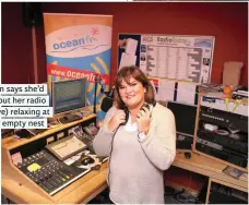  ??  ?? Claire Ronan says she’d be lost without her radio job and (above) relaxing at home in her empty nest