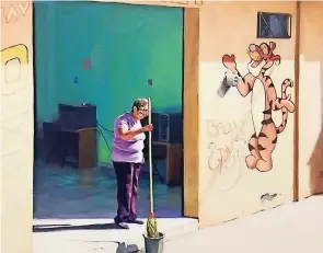  ??  ?? la artista ha explorado las calles del estado de chihuahua, pues recienteme­nte en su cuenta de Instagram Ssohart ha subido cuadros de esta ciudad