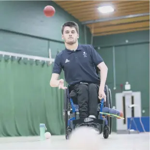  ?? ?? LouisSaund­ers can’t wait to represent GB in boccia at the Paralympic­s