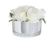  ?? ?? 8. Wilko luxe roses in silver bowl, £14.50.