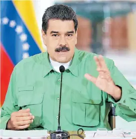  ?? EFE ?? Nicolás Maduro, mandatario de Venezuela.