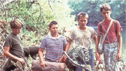  ?? SONY PICTURES HOME ENTERTAINM­ENT ?? Corey Feldman, left, Jerry O’Connell, River Phoenix and Wil Wheaton star as teen friends searching for a dead body in “Stand By Me.”