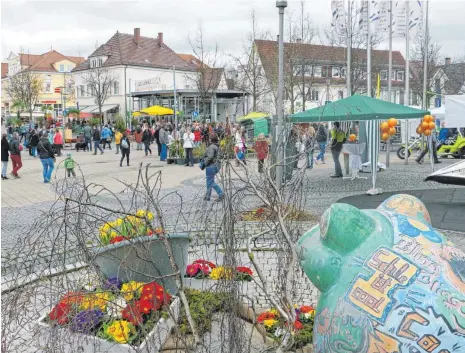  ?? FOTOS: BARBARA BRAIG ?? Da lacht der Laupfrosch: Ein Blumenmeer erwartet die Besucher des „Frühlingse­rwachens“.