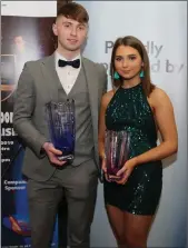  ??  ?? Brother and sister David and Sarah Walsh of Mallow Handball Club were both winners at the Mallow &amp; District Sports &amp; Leisure Awards.