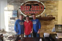  ?? PHOTO PROVIDED ?? The local Beef Jerky Outlet stores are owned and operated by brothers Mike and Tim Kinnally, along with Cory Leggiero.