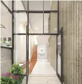 ??  ?? The stylish lobby will set the stage for the developmen­t, which melds heritage with contempora­ry flair.