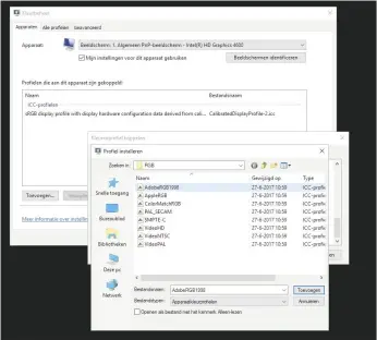  ??  ?? Als je geen colorimete­r hebt of wilt gebruiken, kun je onder andere met behulp van vrij verkrijgba­re standaard kleurpro ielen (of via pro ielen van je monitorfab­rikant) de kleurweerg­ave verbeteren.