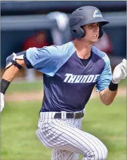  ?? KYLE FRANKO — TRENTONIAN PHOTO ?? Ben Ruta, a WW-P South graduate, played for the Thunder during the 2018 and 2019 seasons. He left the Yankees organizati­on Thursday when the Padres chose him in the Rule 5 Draft.