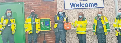  ?? ?? Lifesaving One of the defibs is situated at Uddingston Bowling and Tennis Club
