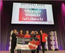  ?? SUBMITTED PHOTO ?? Left to right: Kellie Bean, Lori Palmer, OJR Superinten­dent Susan Lloyd, Principal Brad Bentman, Joyce DeVol and Carly Youngblood at the National Associatio­n of ESEA Conference in Kansas City.