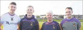  ??  ?? After playing what are termed pre season games in 2020, one in each code, mentors , l-r: Rory Galvin (coach), Ed Galvin (manager), Pat Geary and Gary Hartnett now briefly take a back seat with their minor charges as attention now focuses on the under seventeen hurling championsh­ip and division three Rebel Óg East in the football. First report appears this week.