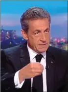  ??  ?? Nicolas Sarkozy, jeudi soir, sur TF1.