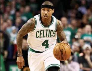  ?? File photo ?? After leading the Boston Celtics to the Eastern Conference Finals in the spring, point guard Isaiah Thomas (4) was traded to Cleveland in the final year of his contract.