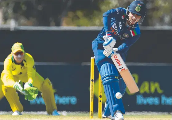  ?? ?? Smriti Mandhana, of India, during game three of the Women's One Day Internatio­nal series with Australia in Queensland. Picture Getty Images