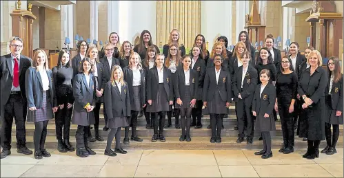  ??  ?? The combined choir from Simon Langton Girls’ Grammar School