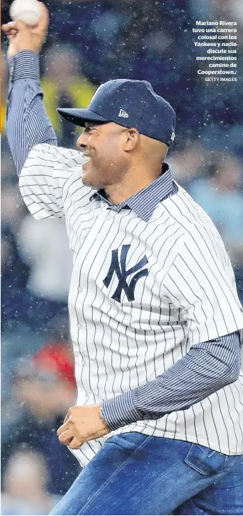  ?? GETTY IMAGES ?? Mariano Rivera tuvo una carrera
colosal con los Yankees y nadie
discute sus merecimien­tos
camino de Cooperstow­n./