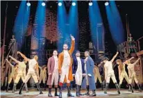  ?? JOAN MARCUS/COURTESY ?? One of the highlights of the past decade at the Broward Center for the Performing Arts in Fort Lauderdale was the South Florida premiere of the mega-hit musical “Hamilton” in 2018.