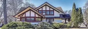  ?? PROVIDED BY REAL VISION ?? The outside of the Warren Hickox home, designed by famed architect Frank Lloyd Wright at the turn of the 20th century, in Kankakee, Illinois, about two and a half hours northeast of Springfiel­d. The home is now listed for sale.