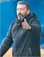  ??  ?? Dons gaffer Derek Mcinnes