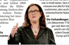  ??  ?? Cecilia Malmström