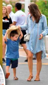  ??  ?? Charlotte and her son Raphaël recently holidayed in St Tropez with Dimitri and his daughter Dasha. They were seen enjoying a beach outing and frolicking in the waters of the French Riviera.